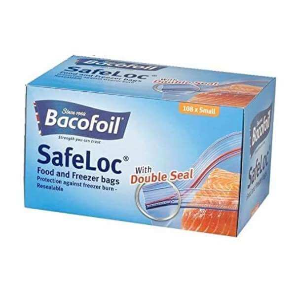 Bacofoil Safeloc Food and Freezer Small Bags, 108 Bags