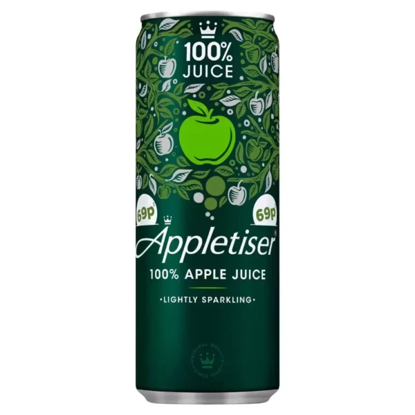 APPLETISER 100% SPARKLING APPLE JUICE CANS 24 X 250ML PACK - Image 2