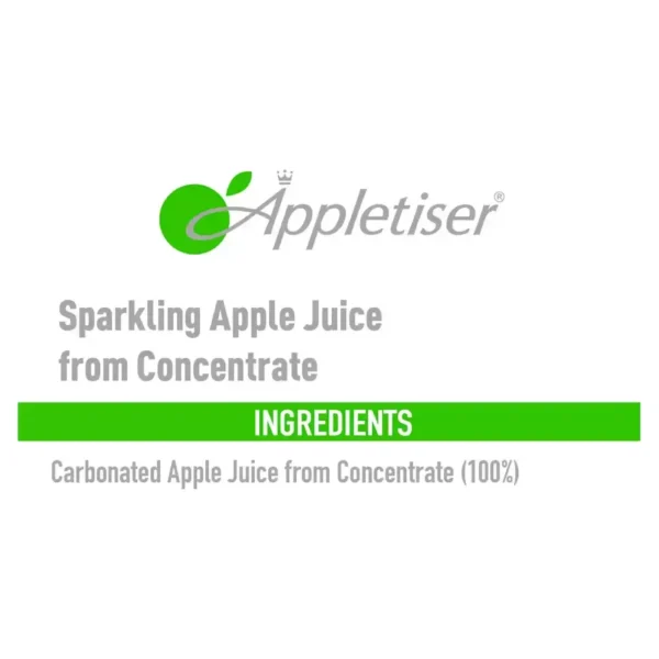 APPLETISER 100% SPARKLING APPLE JUICE CANS 24 X 250ML PACK - Image 3