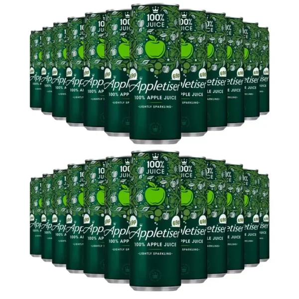 APPLETISER 100% SPARKLING APPLE JUICE CANS 24 X 250ML PACK