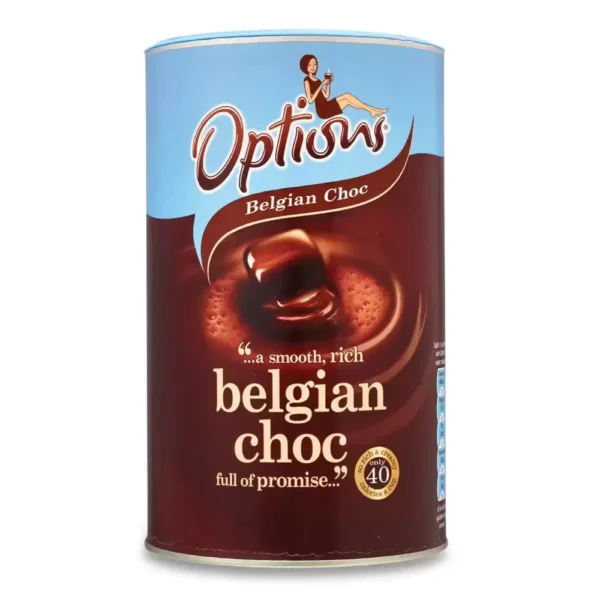 OPTIONS BELGIAN INSTANT CHOCOLATE DRINK 6 X 825G