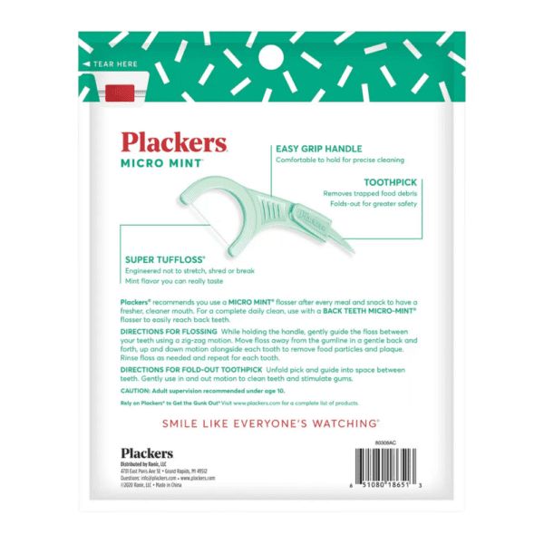 Plackers micro mint dental flossers